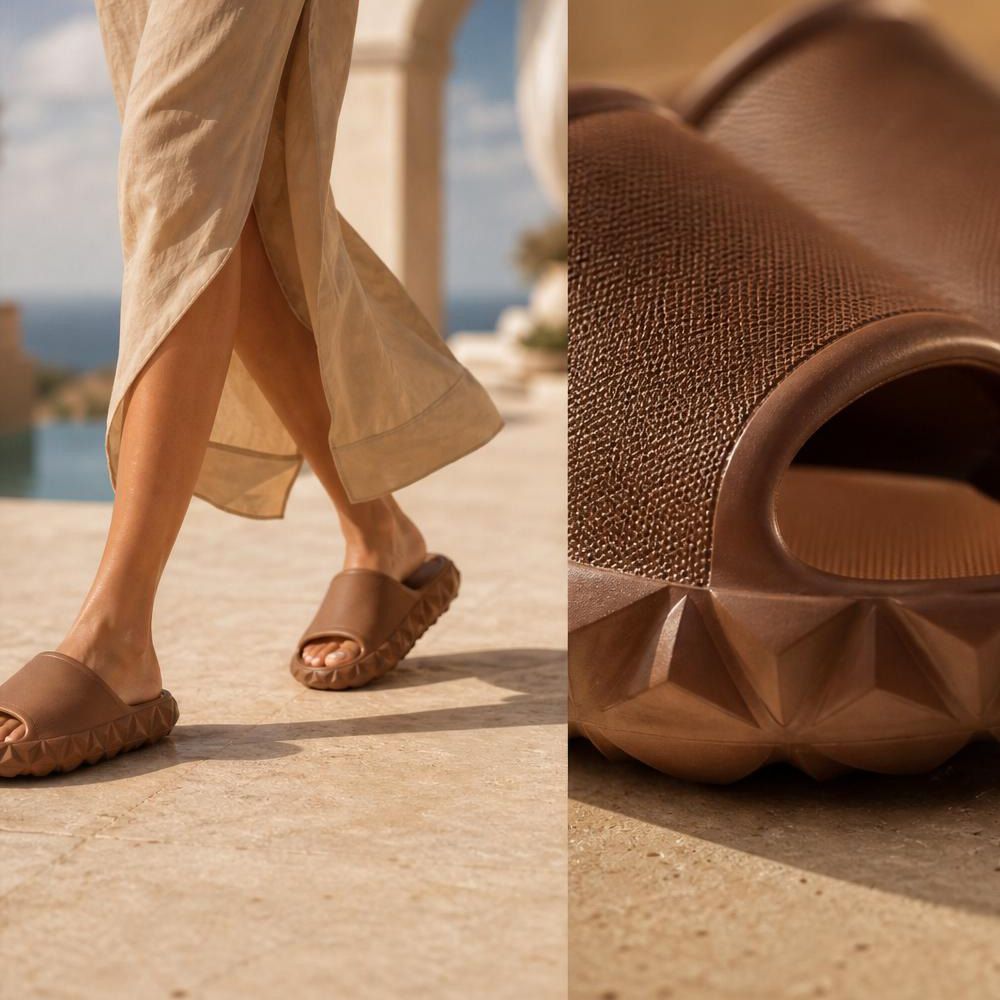 Chinelo Slide Feminino 100% Eva Caramelo