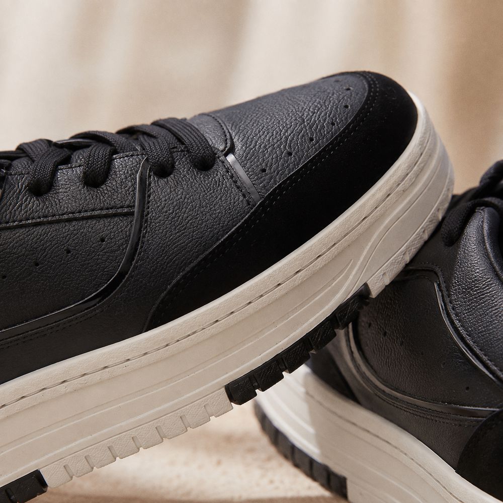 Tênis Feminino Vittal Aura Preto Solado Flatform Confort