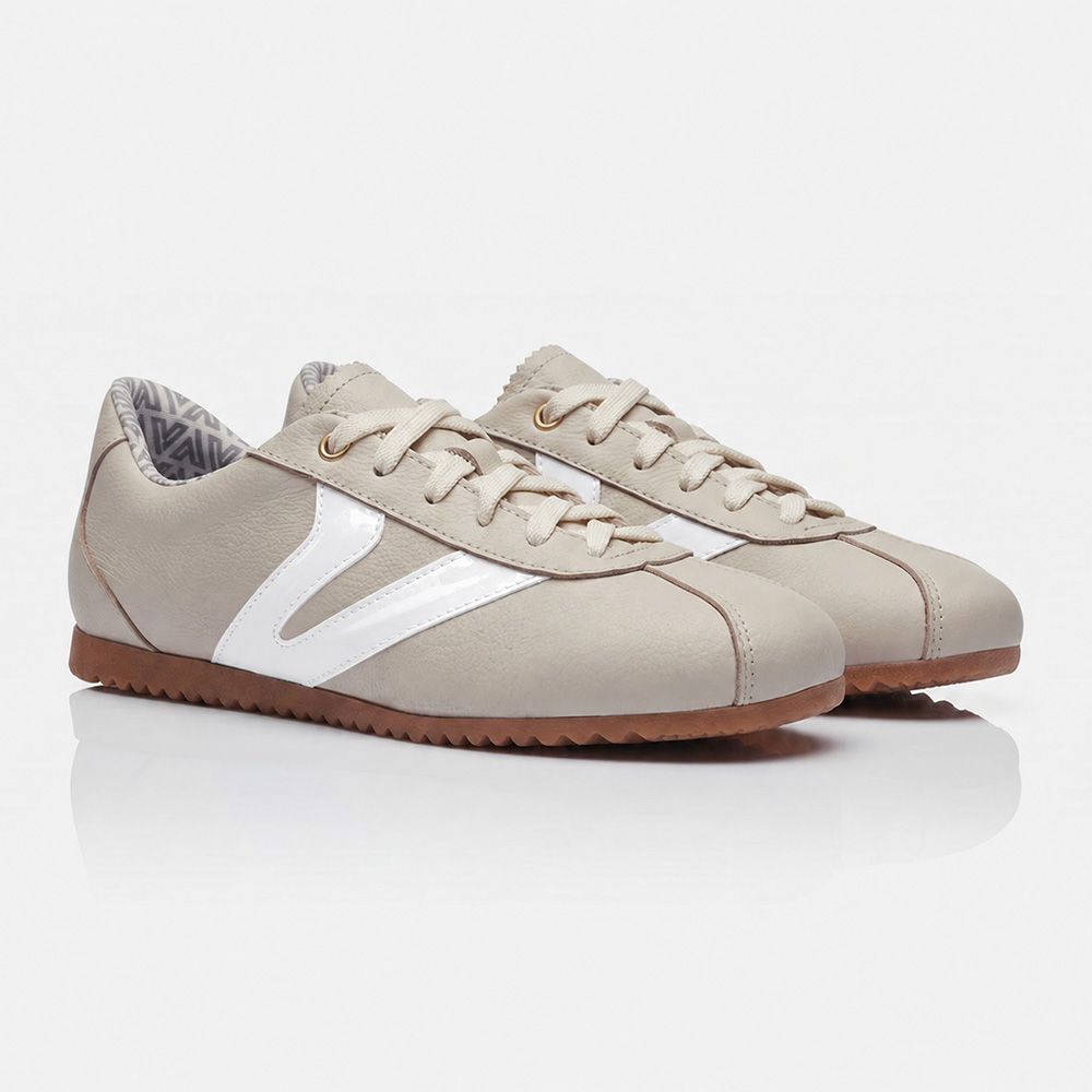 Tênis Feminino Couro Legítimo Naomi OffWhite Vittal Clássico Retrô