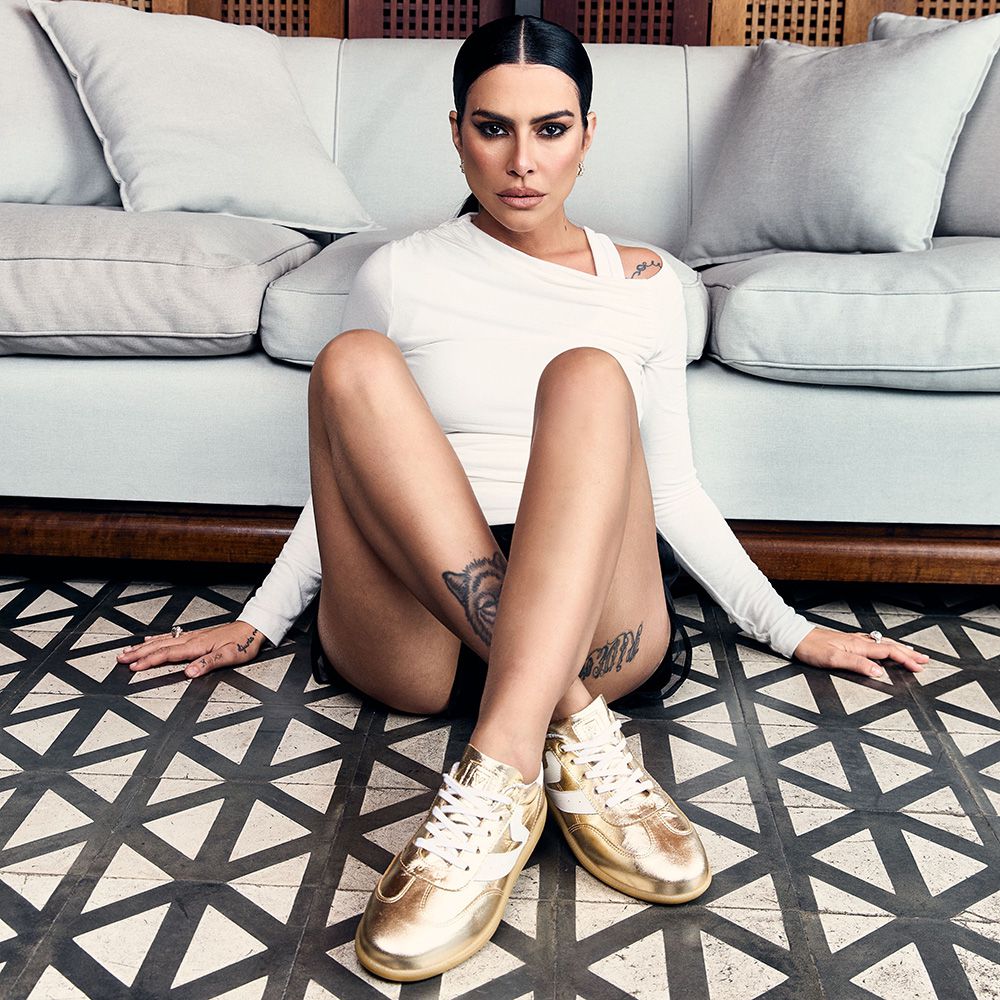 Tênis Feminino Em Couro Vittal Estela Dourado