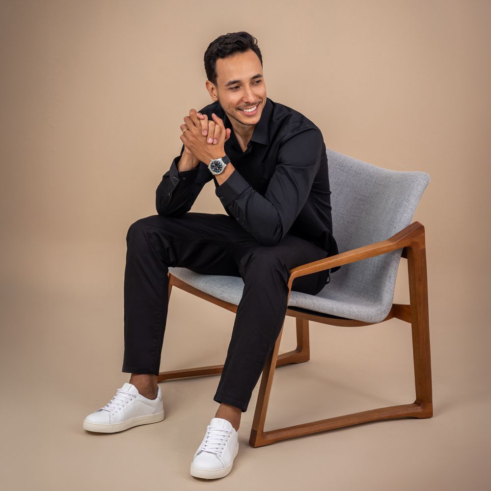 Tênis Casual Masculino Logan Branco em Couro Legitimo Vittal