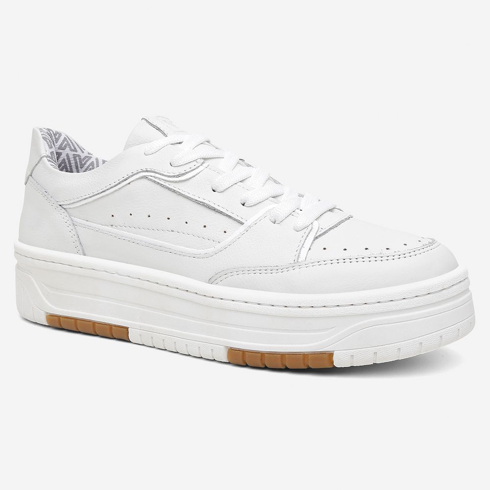 Tênis Feminino Vittal Aura Branco Solado Flatform Confort