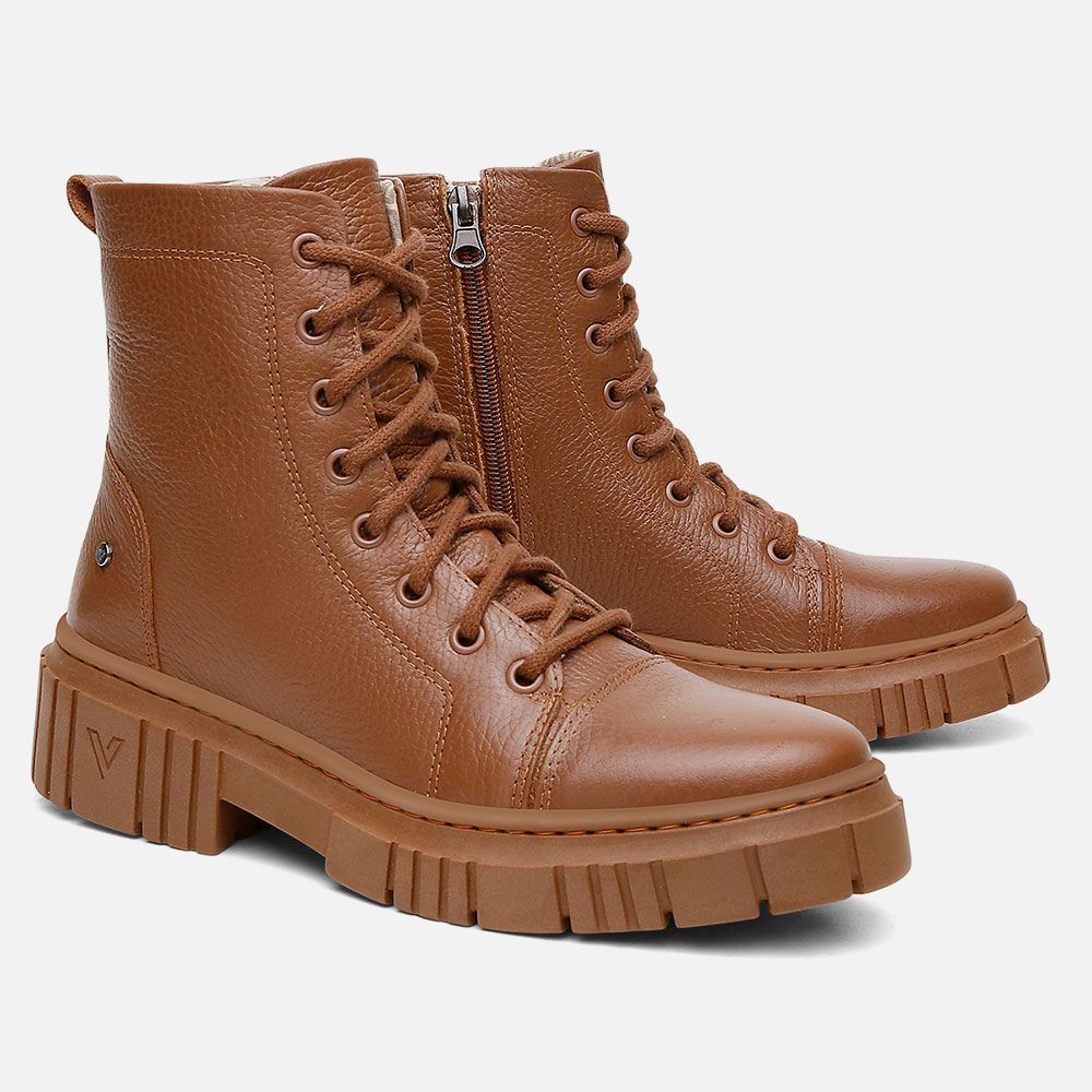 Bota Coturno Feminina Laura Caramelo Vittal 