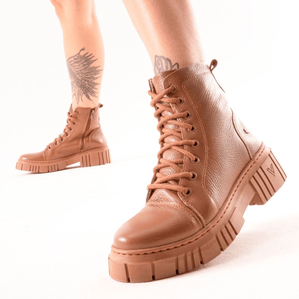 Bota Coturno Feminina Laura Caramelo Vittal 