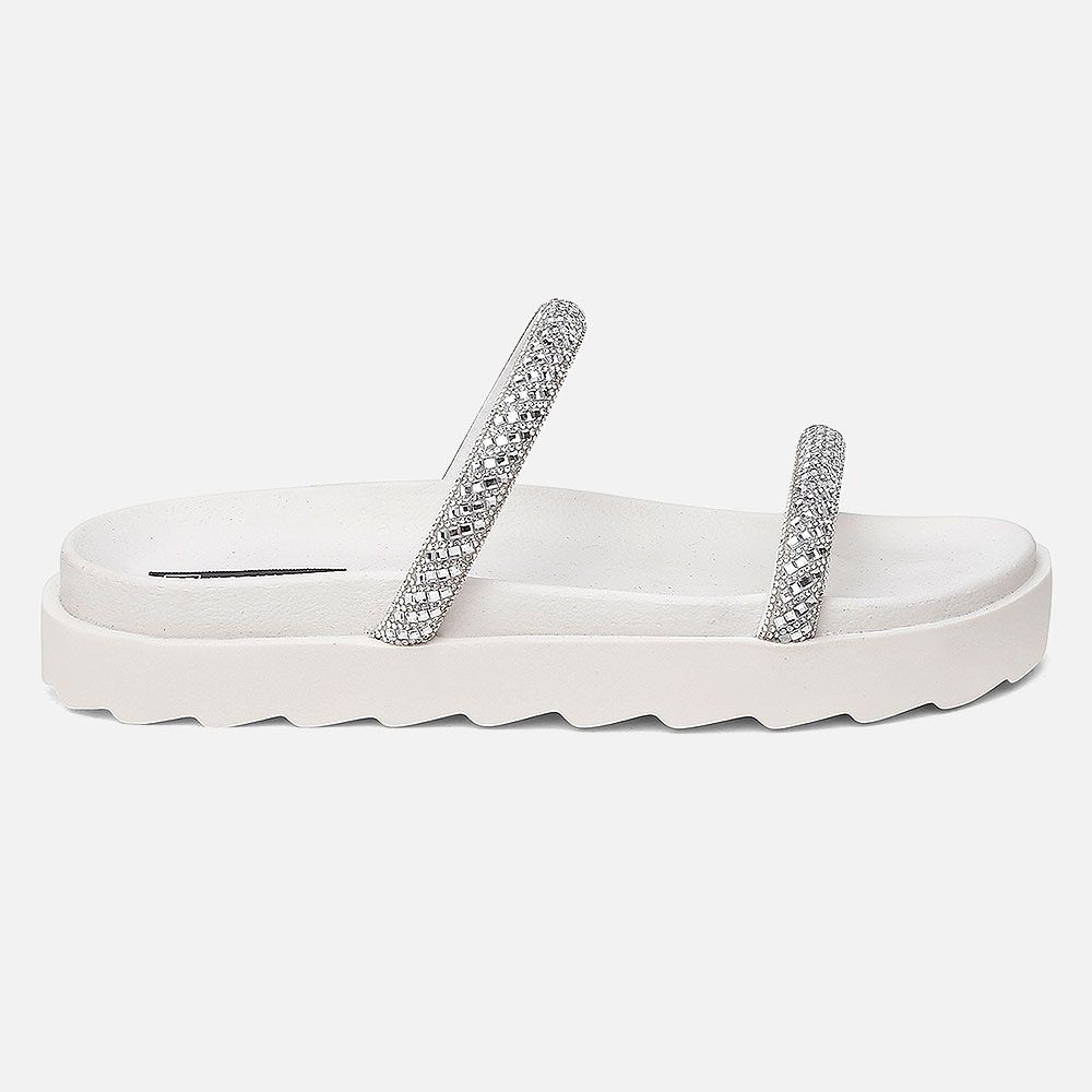 Papete Flat Feminina Marie OffWhit... - USE VITTAL