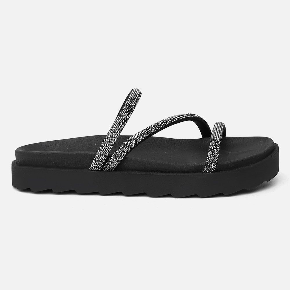 Papete Flat Feminina Amelie Preto ... - USE VITTAL