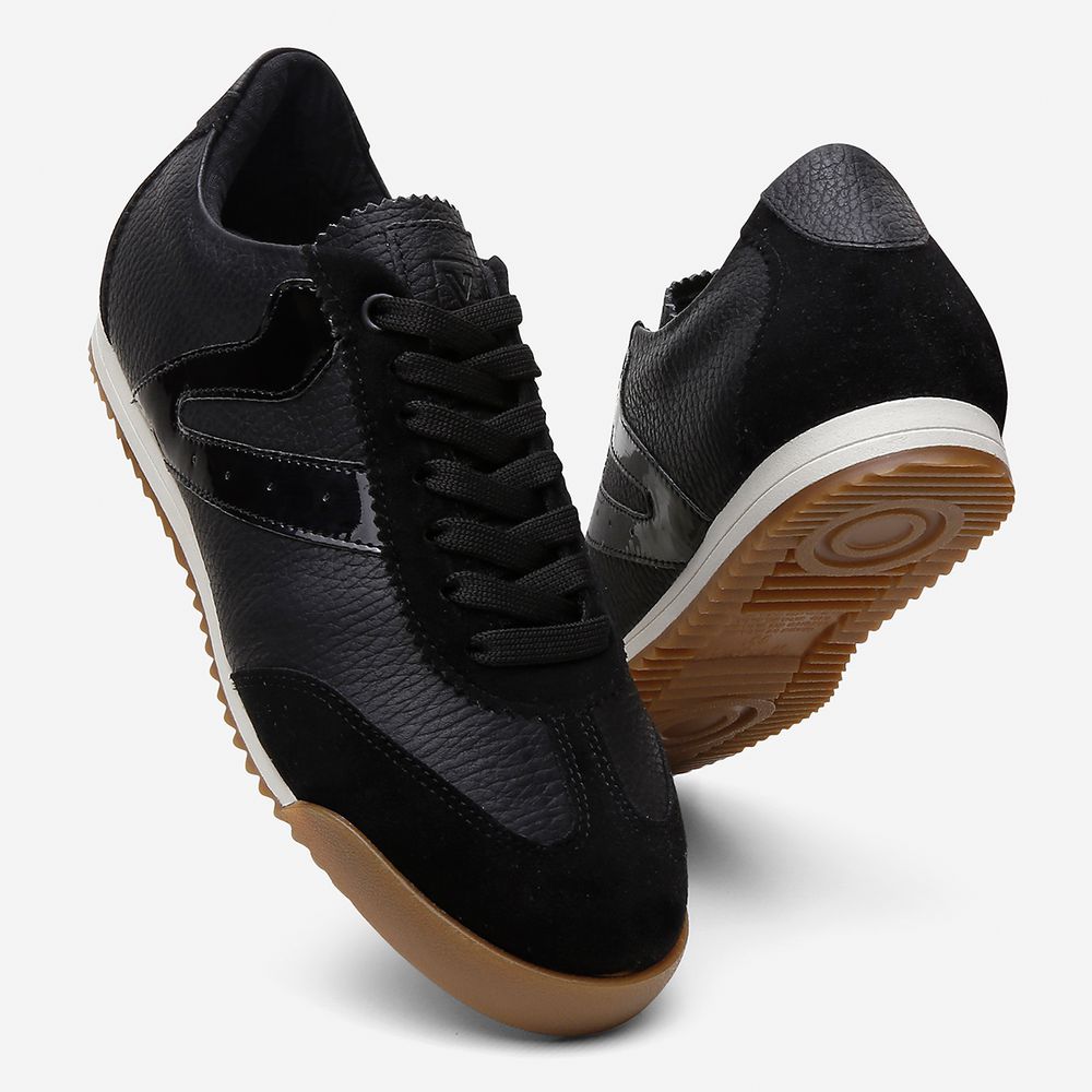 Tênis Feminino Couro Legítimo Naomi Casual Vittal Clássico Retrô