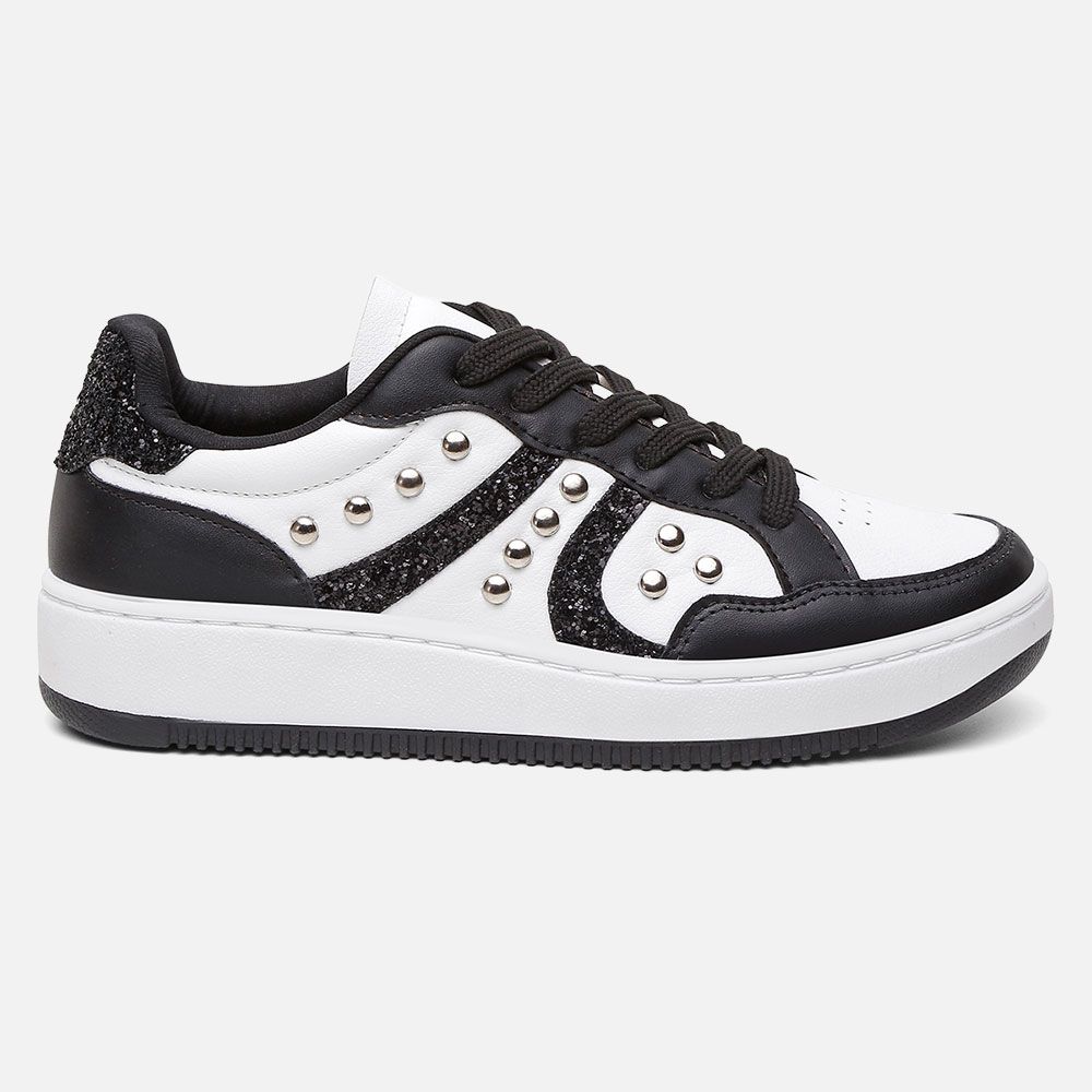 Tênis Feminino Sneakers Com Metais... - USE VITTAL