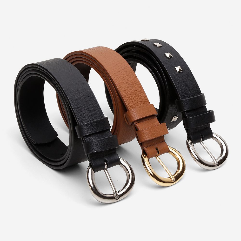 Cinto Feminino Vittal Gabi Couro Caramelo Fivela de Pino