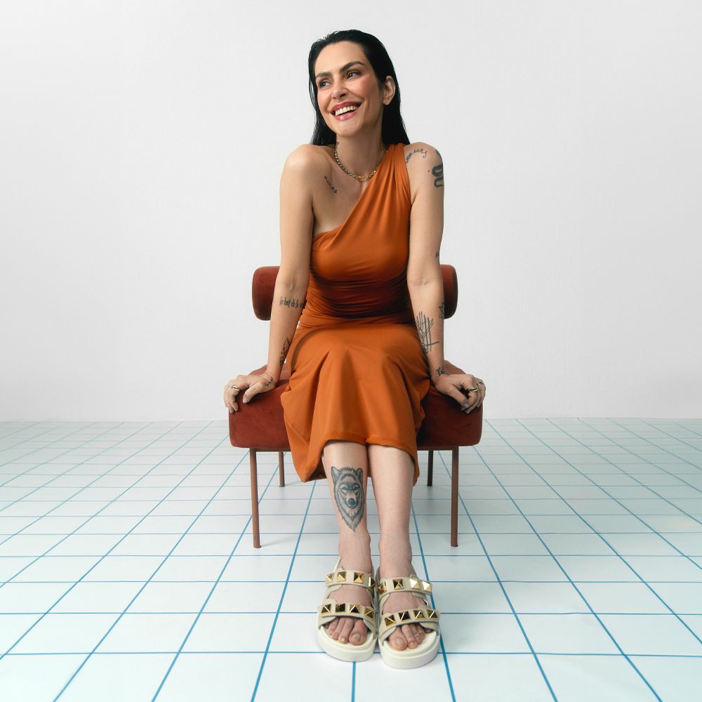 Sandália Birken Feminina Em Couro Vittal Chiara Offwhite Com Sparkle