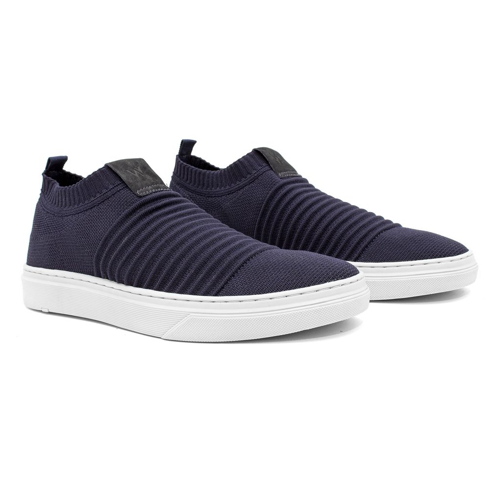 Tênis Casual Knit Bolt Marinho Marinho Walk Easy