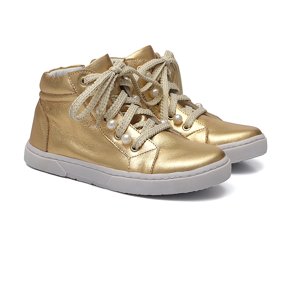 Tênis Sneaker Dourado