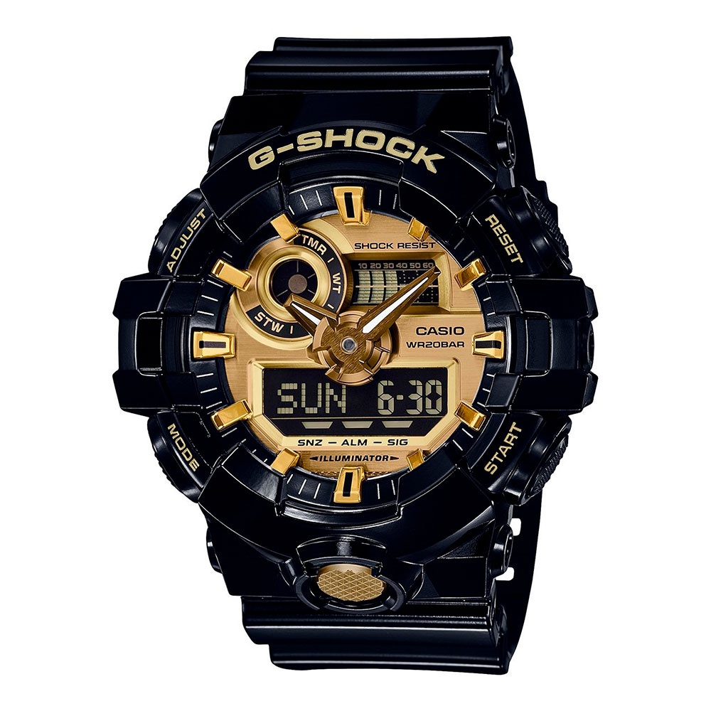 G Shock Dourado E Preto