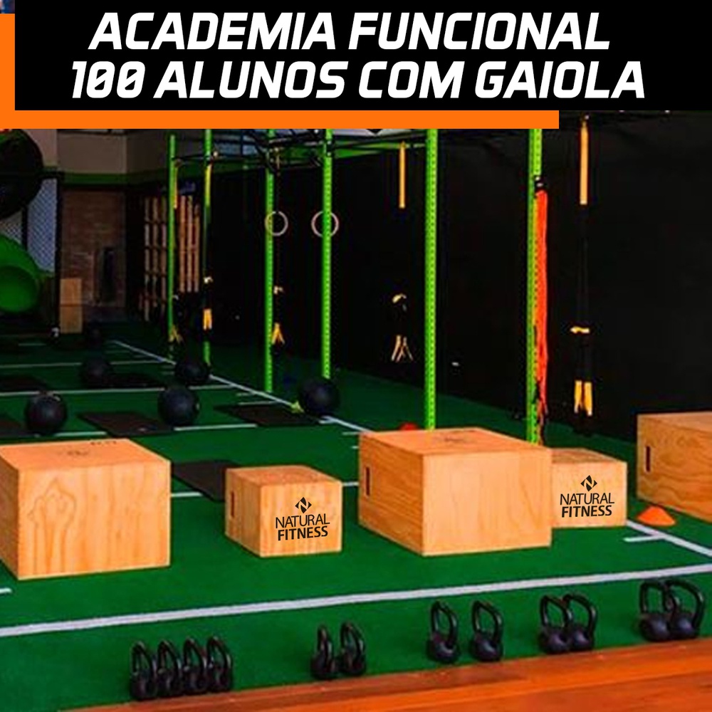 Academia de Treino Funcional Com Gaiola Para 100 Alunos/Mês