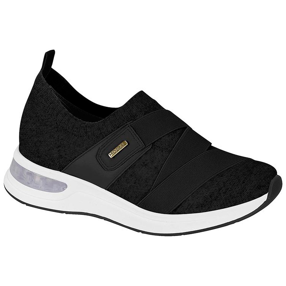 Tênis c/ Amortecedor Gel para Esporão e Fascite - Preto | Pé Relax