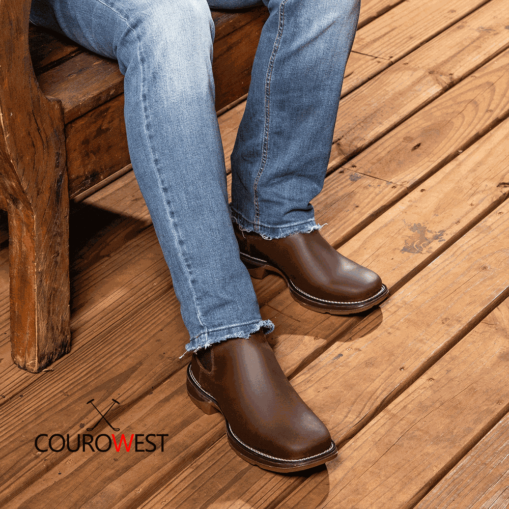Bota Work Jump Comfort Couro Fóssil Tabaco | COUROWEST