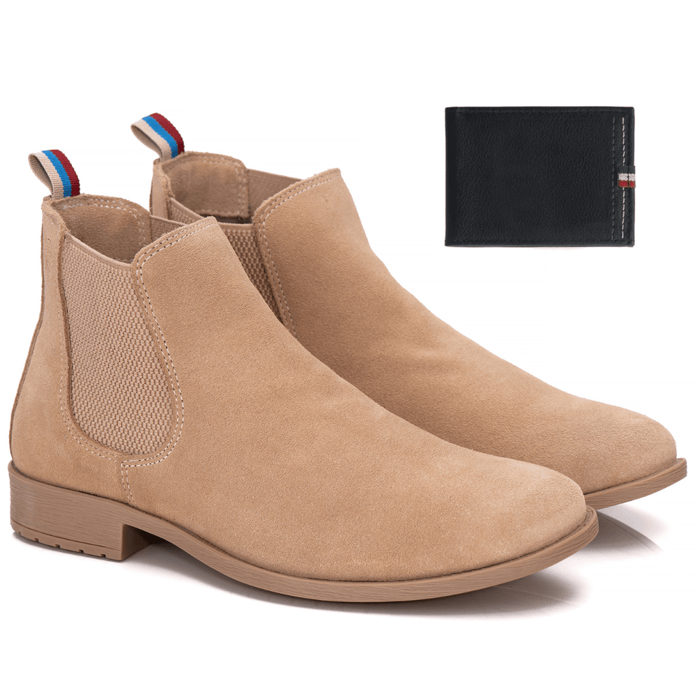 Botina Chelsea Masculina Couro Legítimo Nobuck + C... - NOTORIAN'S SHOP