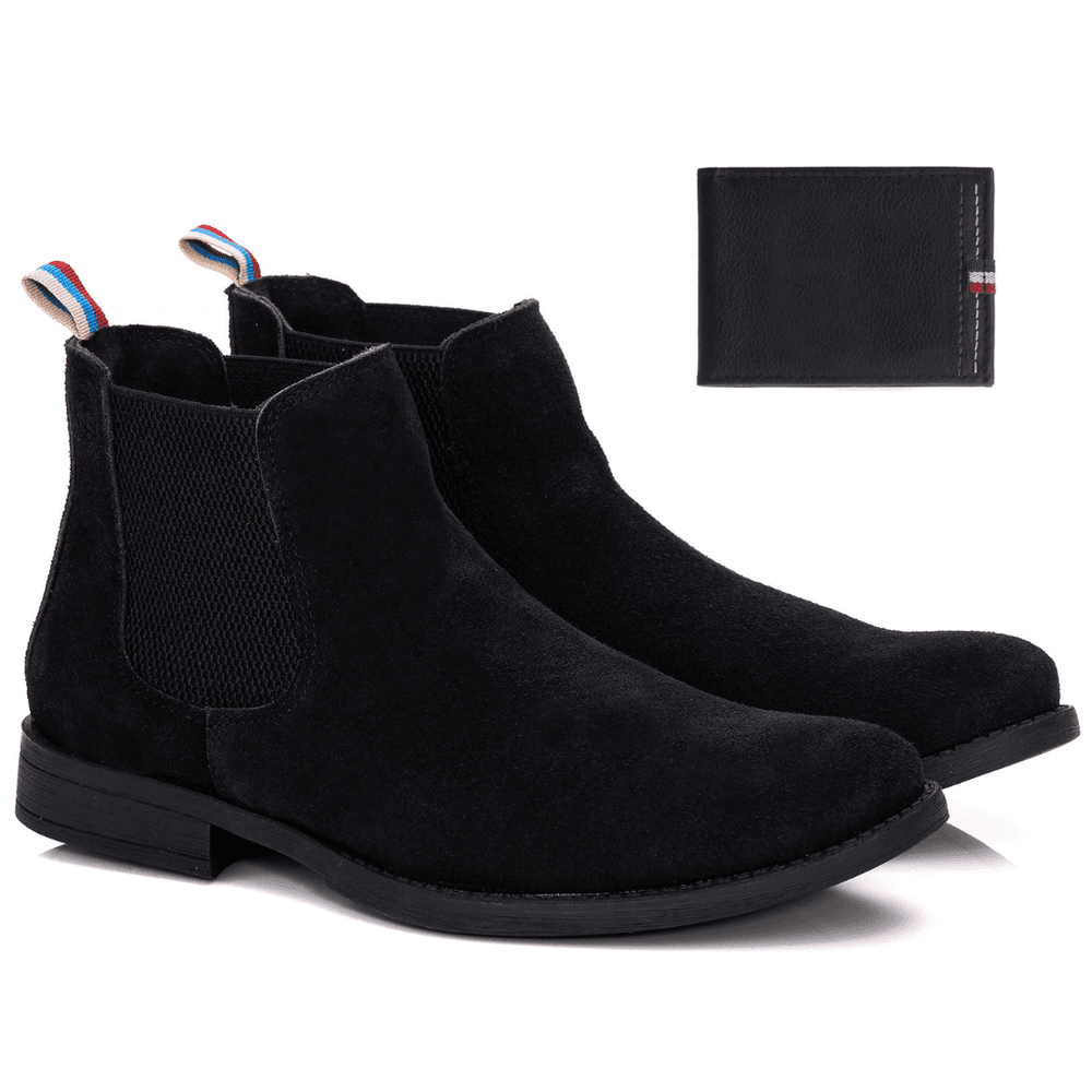 Botina Chelsea Masculina Couro Legítimo Nobuck + C... - NOTORIAN'S SHOP
