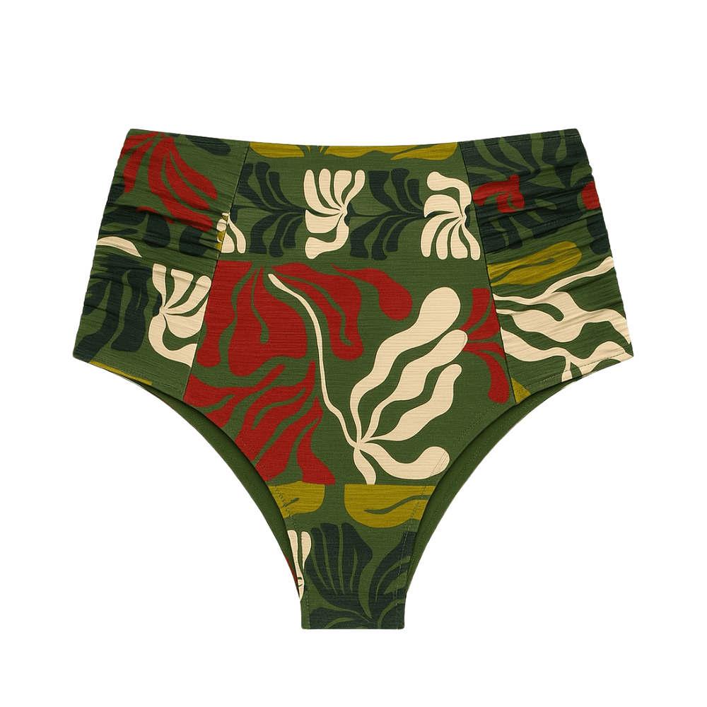 Biquini Max Drapee Estampado Zb Algas Matisse