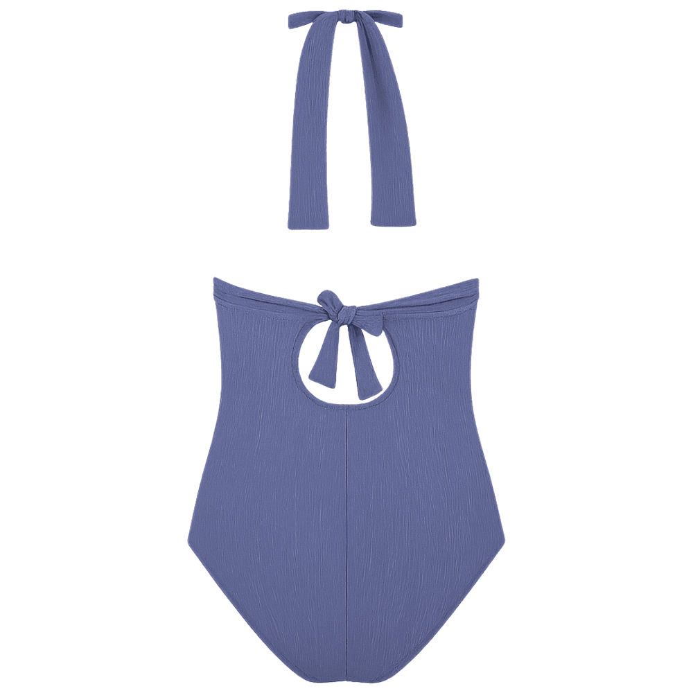Maio Drapee C/ Argola Liso Zb Azul Luzeiro