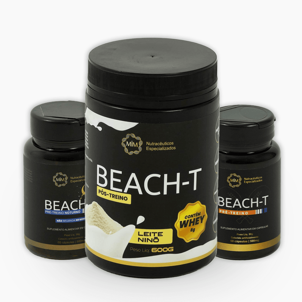 KIT | Pré Treino - Pré Noturno e Pós Treino - Beach-T Pré-Treino