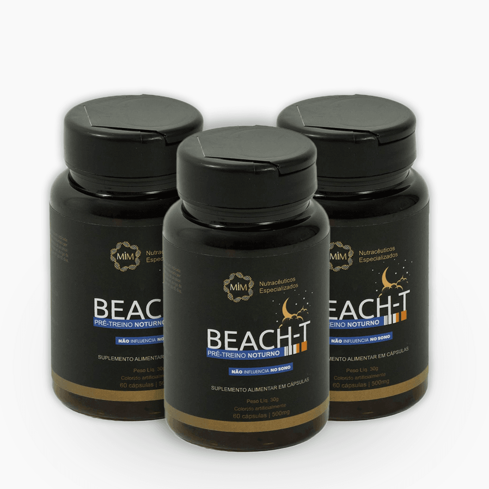 KIT 3 potes | Pré-Treino Noturno - Beach-T Pré-Treino