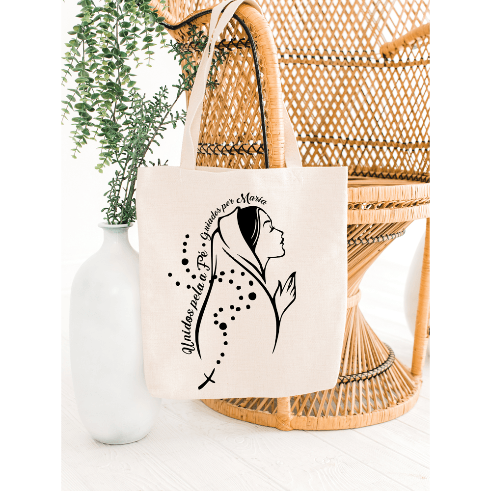 Bolsa Ecobag Guiados por Maria - CAMISETAS DA FÉ