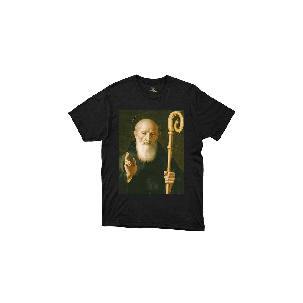 Camiseta Preta São Bento - CAMISETAS DA FÉ