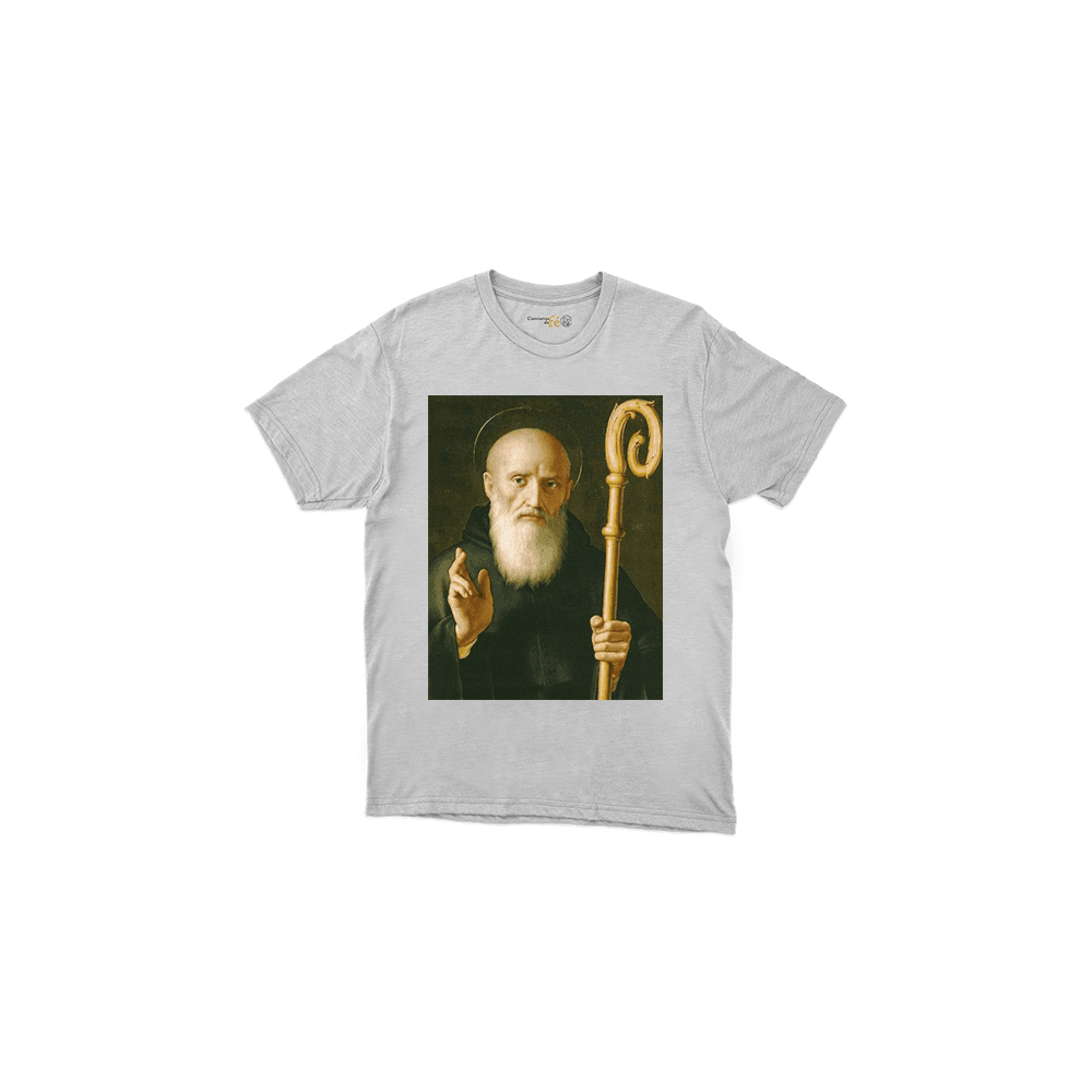 Camiseta Branca São Bento - CAMISETAS DA FÉ