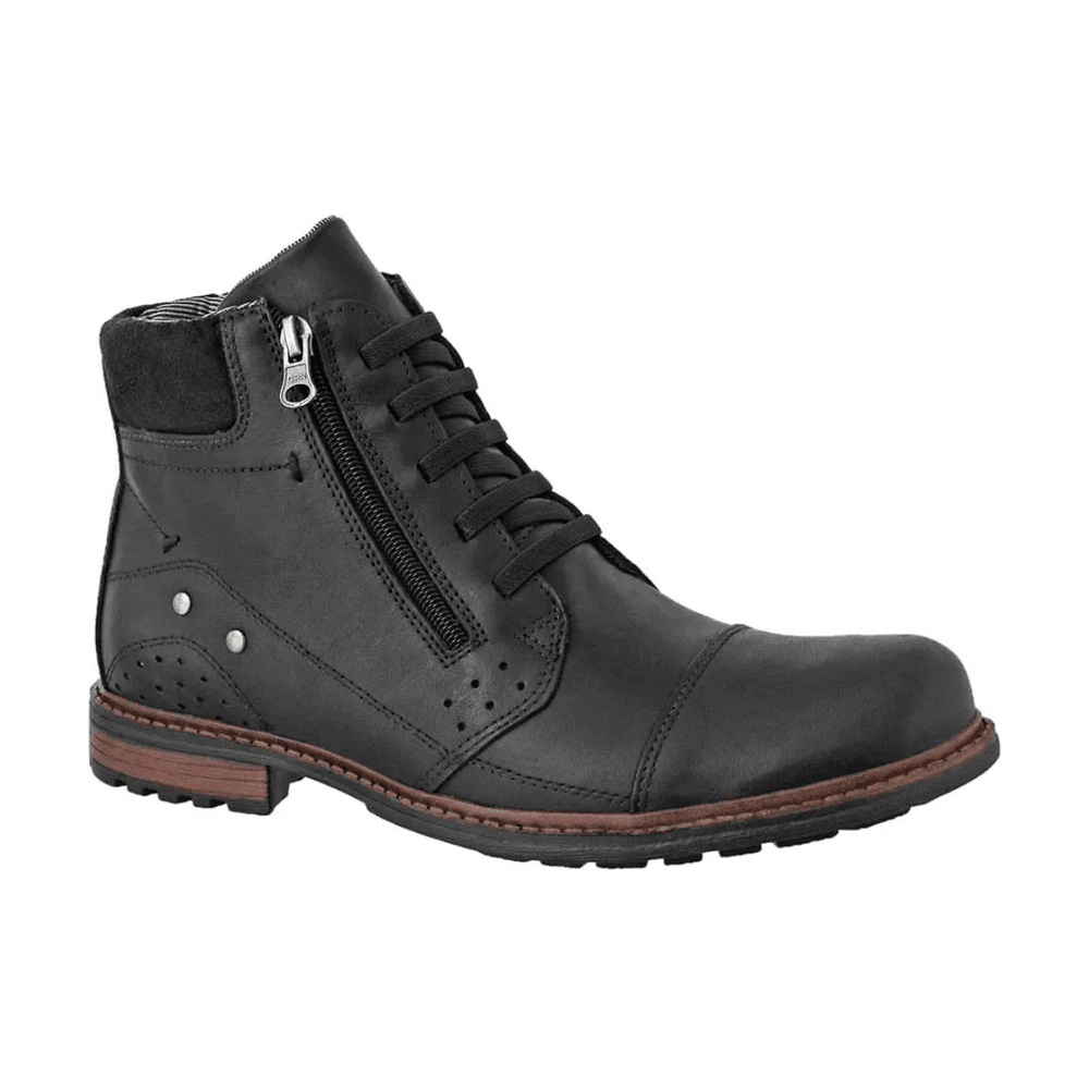 Coturno Damers Masculino De Couro Legítimo Zíper Lateral