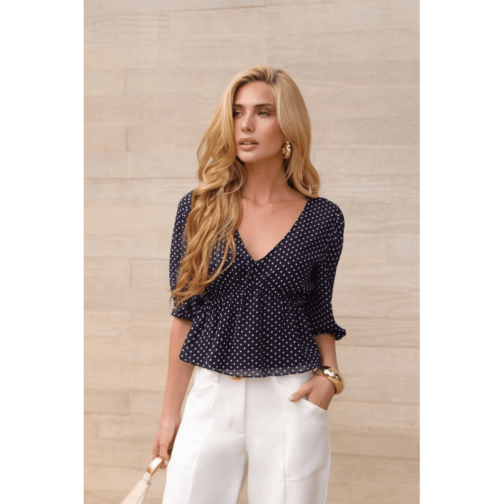 Blusa Poá - Marinho - DONNA LELLA