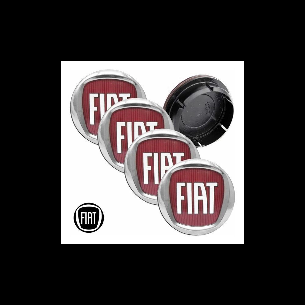KIT 4 CALOTINHA FIAT VERMELHO ACRILICO