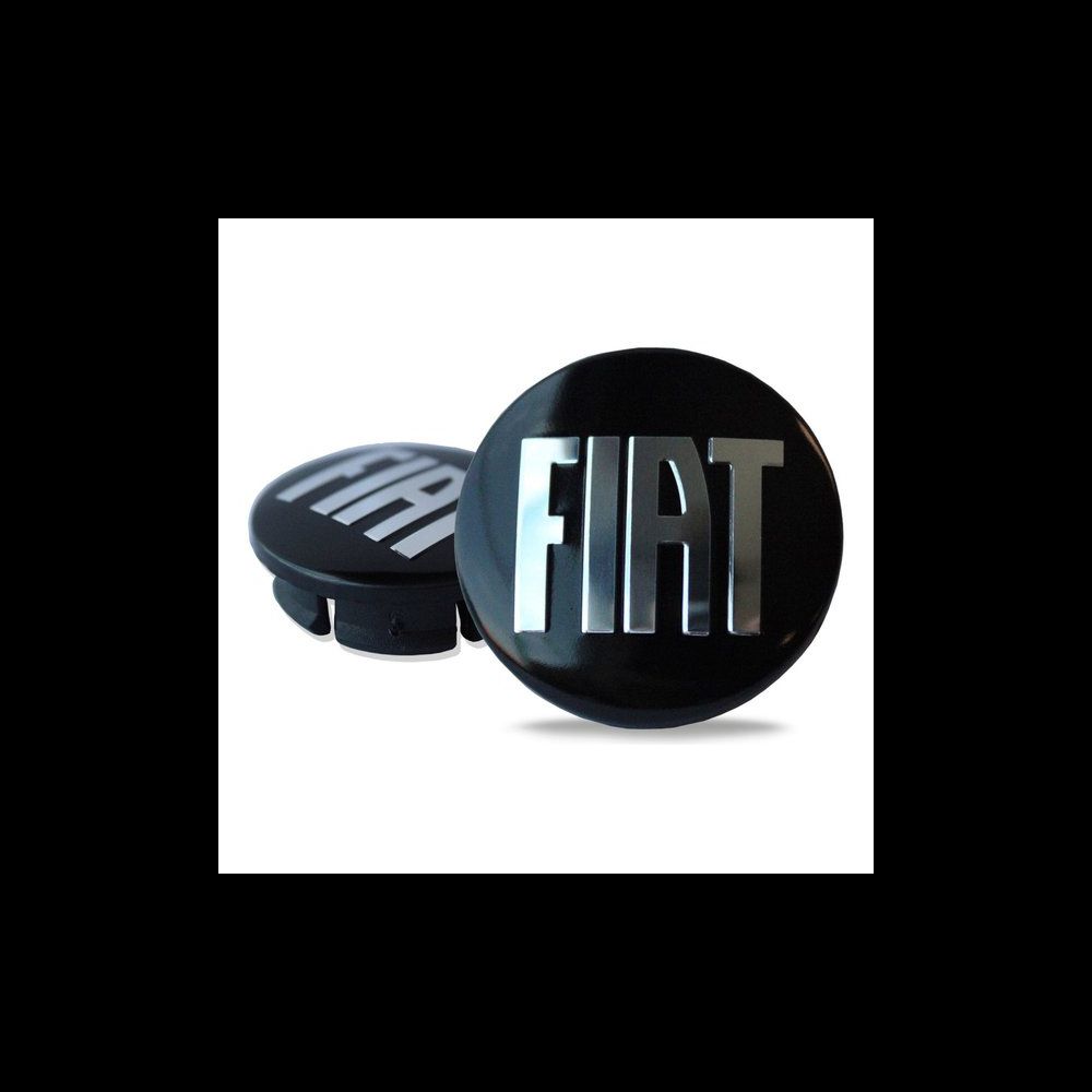 KIT 4 CALOTINHA FIAT PRETO REPUXO