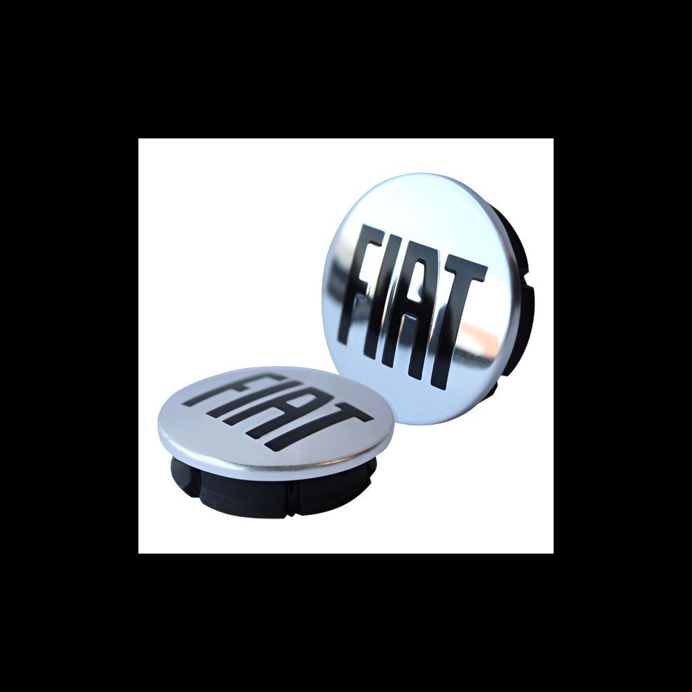 KIT 4 CALOTINHA FIAT CROMADO REPUXO