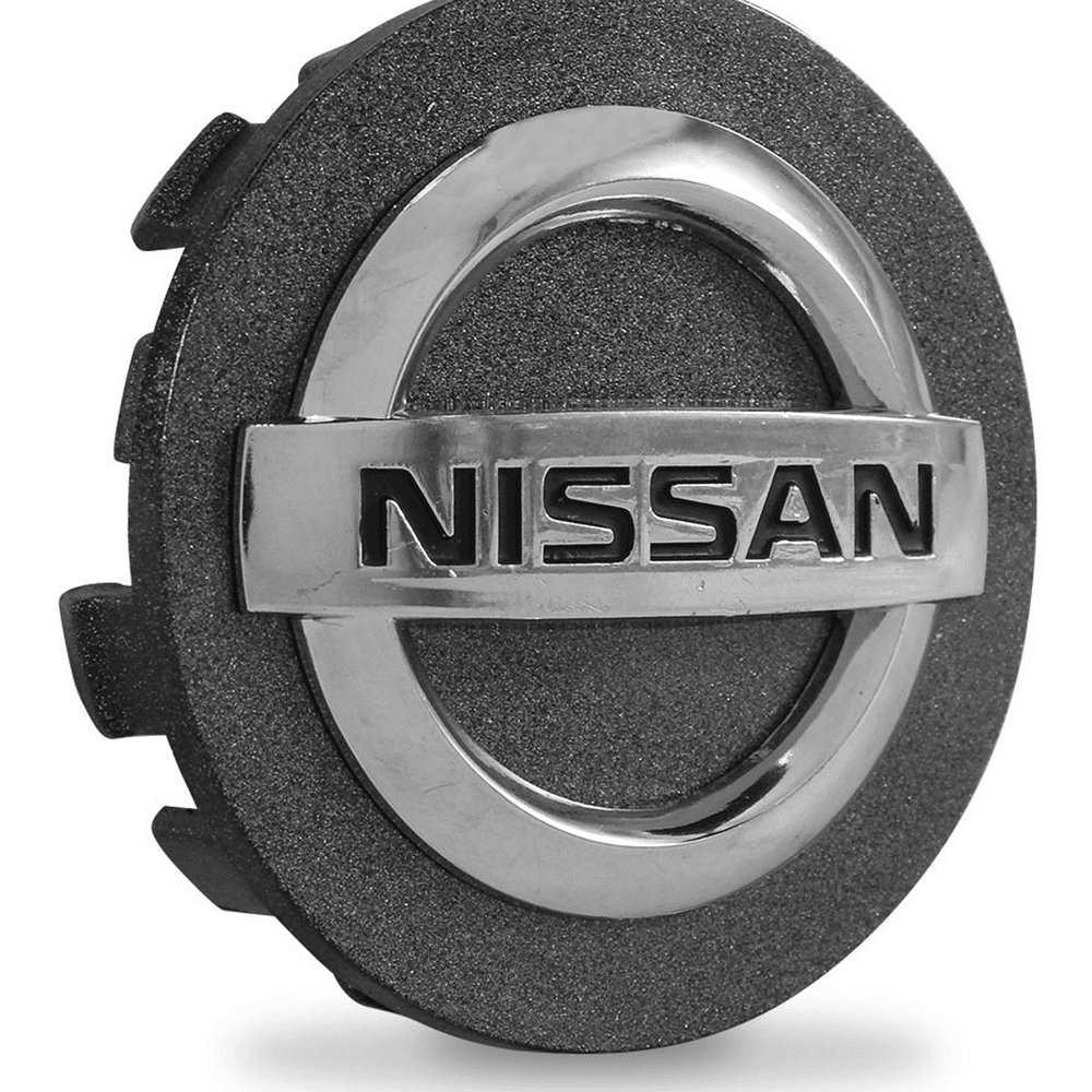 Kit 4 Calotinhas Centro de Roda Nissan – Acabamento Grafite + Estilo Original Para Sentra, Tiida, Livina e March