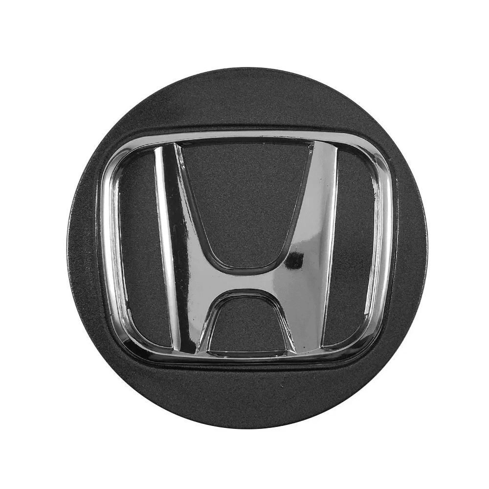 Kit 4 Calotinhas Honda Civic Grafite com Logo Cromado – Estilo e Originalidade nas Rodas do Seu Honda