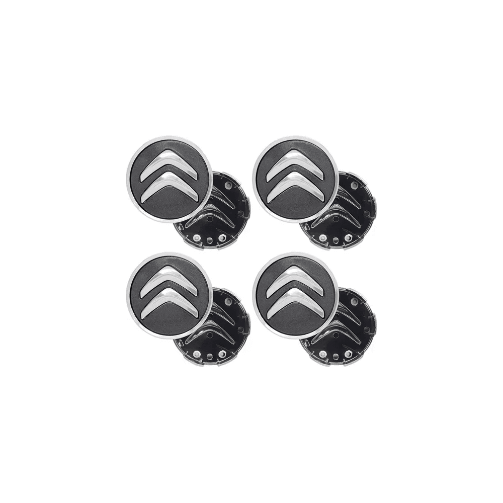 Kit 4 Calotinhas Citroën Grafite – Acabamento Sofisticado e Encaixe Perfeito para Rodas Originais