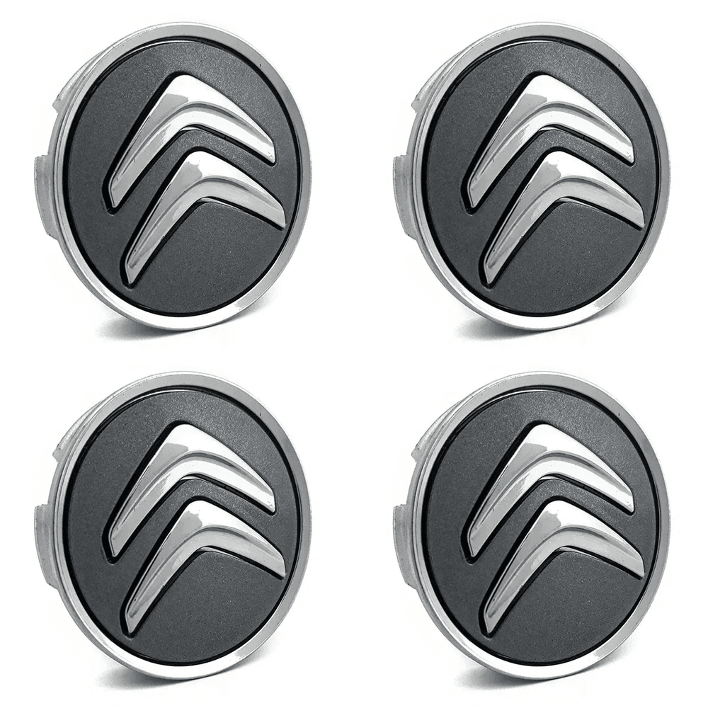 Kit 4 Calotinhas Citroën Grafite – Acabamento Sofisticado e Encaixe Perfeito para Rodas Originais