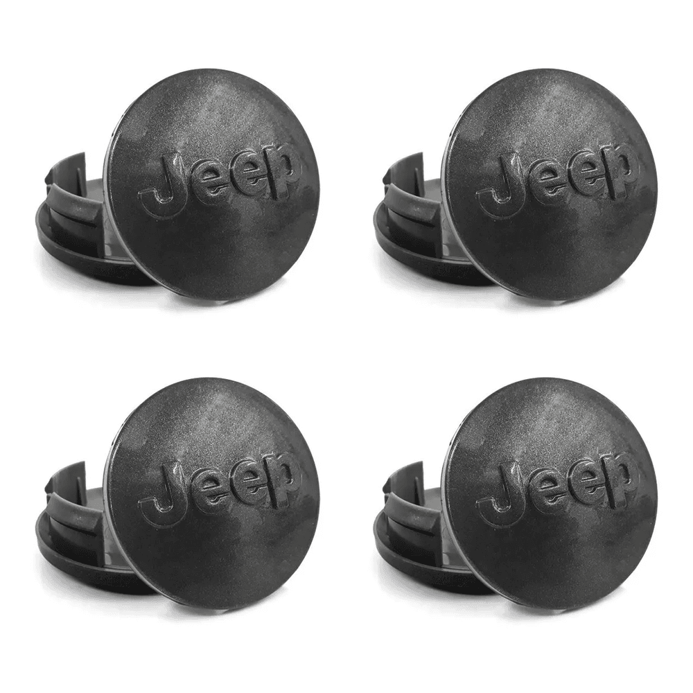 Kit 4 Calotinhas Jeep Grafite – Acabamento Moderno para Renegade e Compass