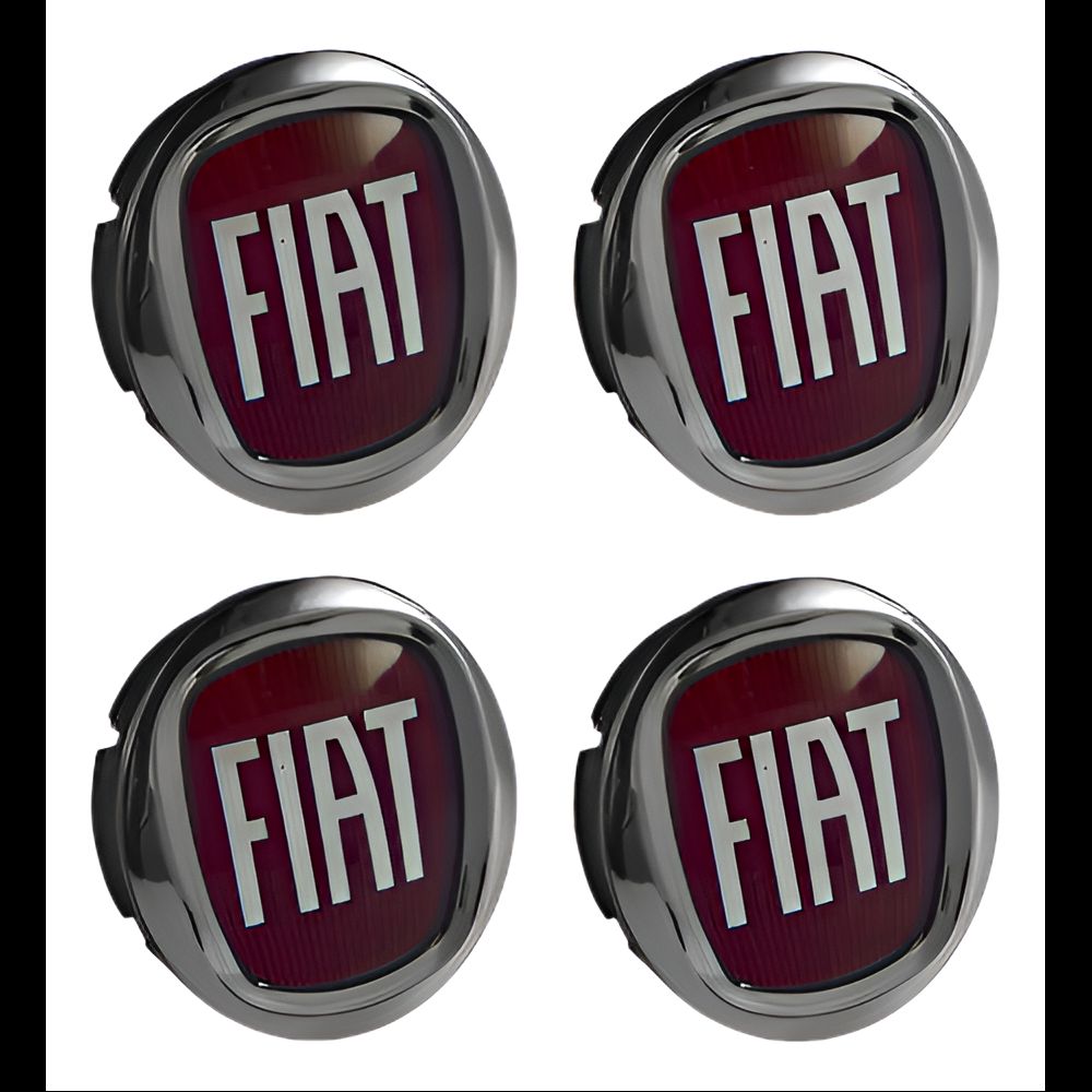 KIT 4 CALOTINHA FIAT VERMELHO ACRILICO