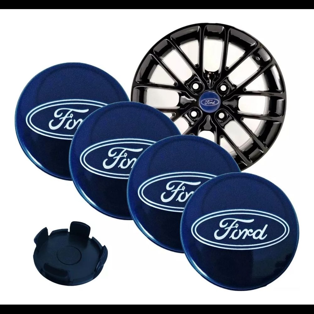 KIT 4 CALOTINHA FORD AZUL