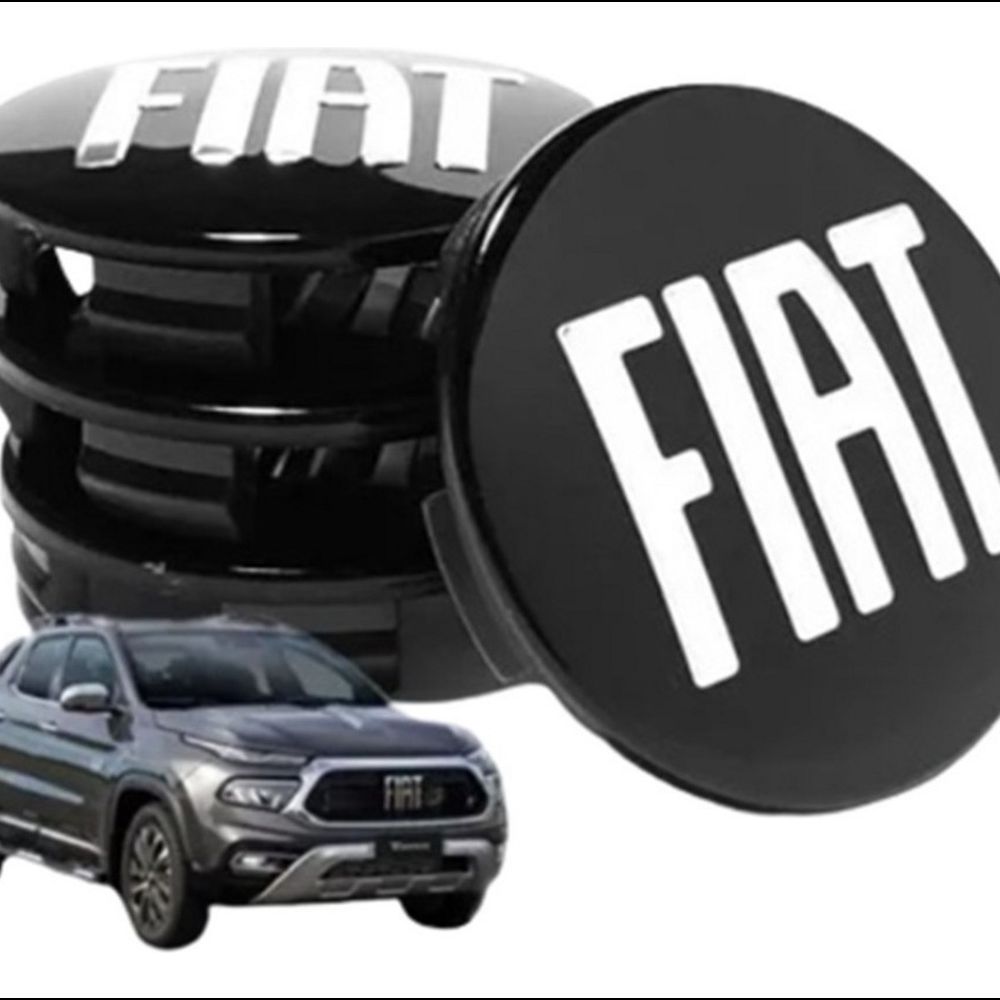 KIT 4 CALOTINHA FIAT TORO PRETO REPUXO