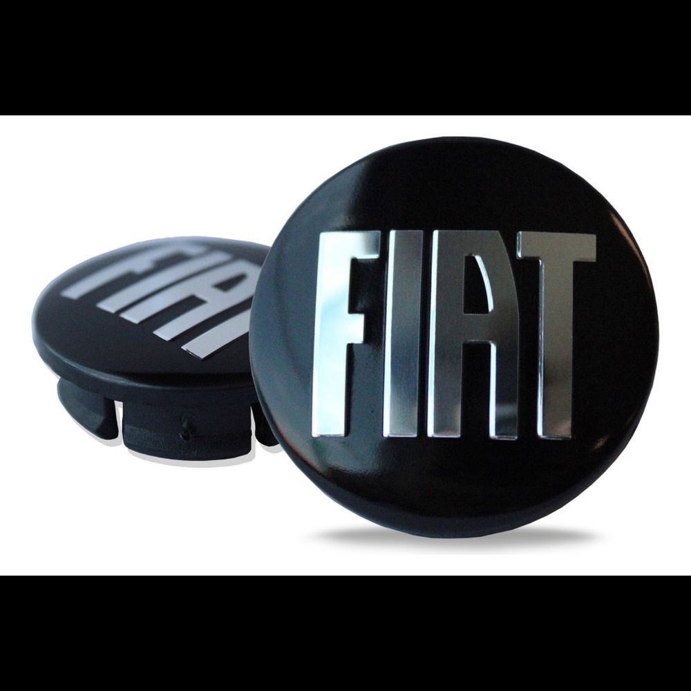 KIT 4 CALOTINHA FIAT PRETO REPUXO