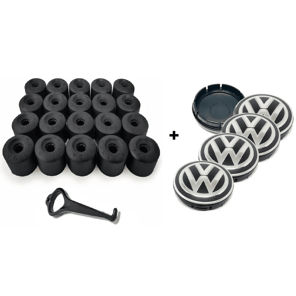 KIT 4 CALOTINHA VW JETTA + CAPA DE PARAFUSO