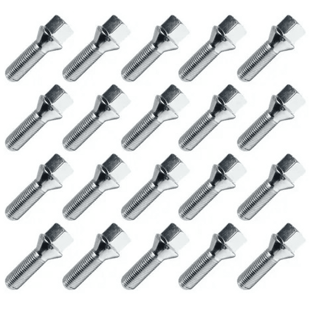 Kit 20 Parafusos Cromados VW Golf, Polo, T-Cross – Alta Fixação e Visual Premium