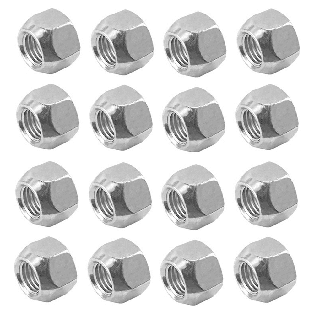Kit 16 Porcas Vazadas Cromadas – Ideal para Rodas de Ferro Ford, GM e Honda