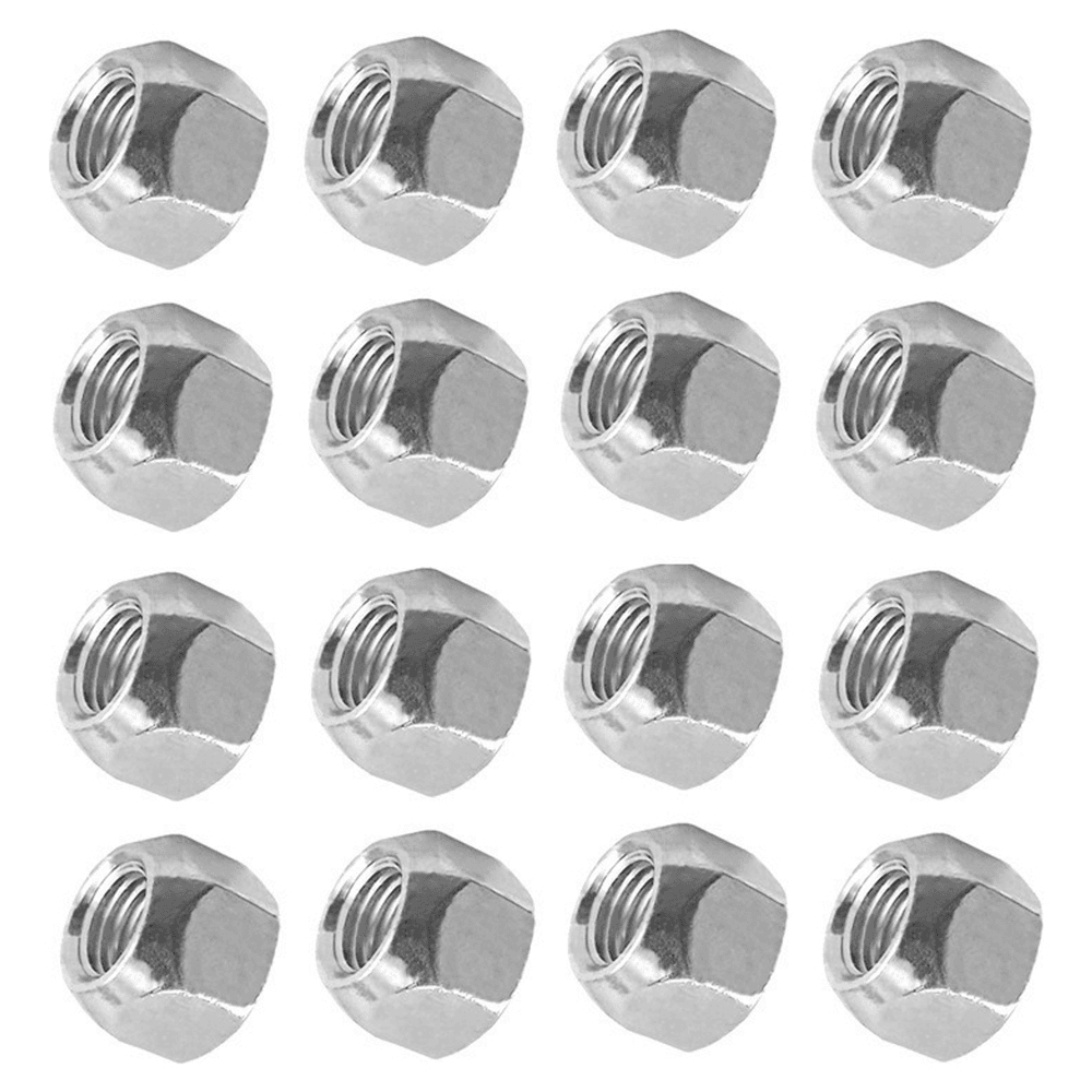 Kit 16 Porcas Vazadas Cromadas – Ideal para Rodas de Ferro Ford, GM e Honda