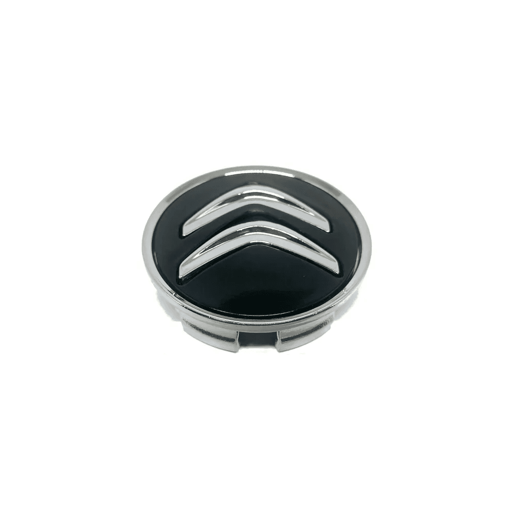 Kit 4 Calotinhas Citroën Preto – Acabamento Premium para Rodas Originais C3, C4, DS3 e DS4