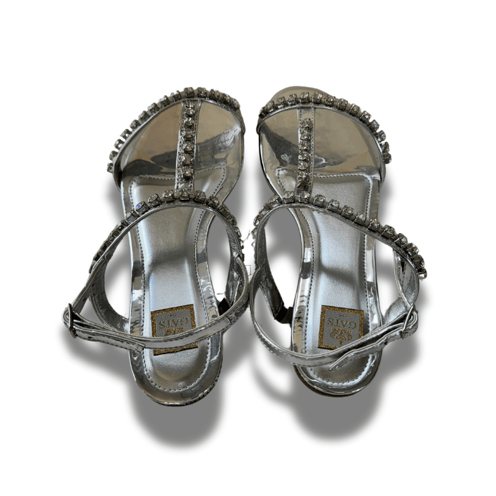 Sandália Feminina Prata Pedrarias Infantil Gats