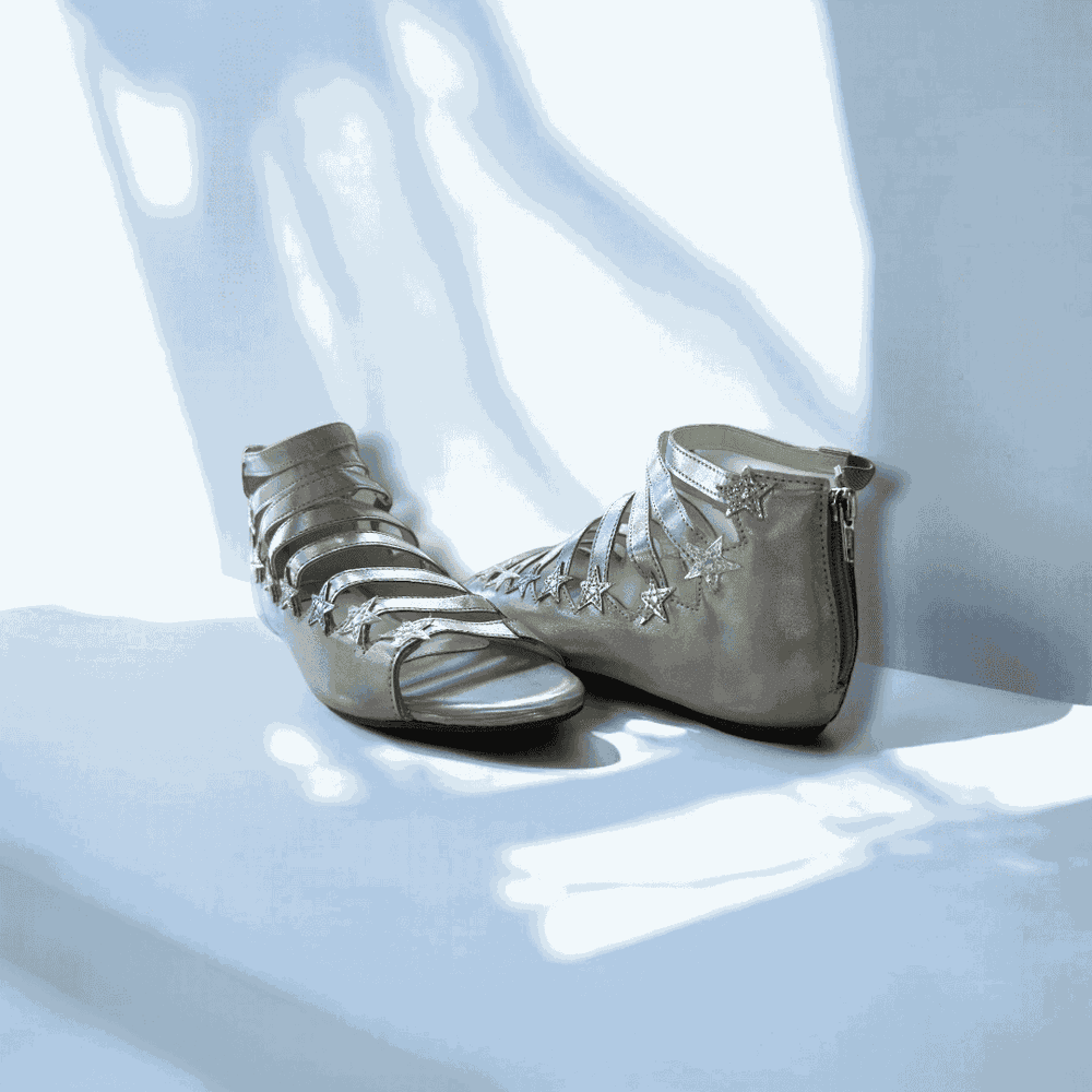 Sandália Estrelas Crista Glow Argento Infantil Gats